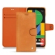 Google Pixel 4 leather case - Mandarine vintage ( Pantone 165C ) 