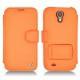 Custodia in pelle Samsung GT-i9500 Galaxy S IV - Orange fluo