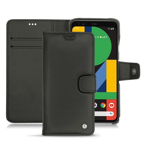 Google Pixel 4 XL leather case - Noir ( Nappa - Black ) 