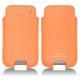 Housse cuir Samsung GT-i9500 Galaxy S IV - Orange ( Nappa - Pantone 1495U ) 
