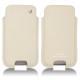 Housse cuir Samsung GT-i9500 Galaxy S IV - Ivoire ( Sleek P C12 - White ) 