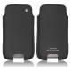 Housse cuir Samsung GT-i9500 Galaxy S IV - Ebène ( Sleek P C12 - Black ) 