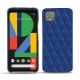 Google Pixel 4 leather cover - Bleu océan - Couture ( Nappa - Pantone 293C ) 