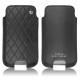 Funda de piel Samsung GT-i9500 Galaxy S IV - Noir - Couture ( Nappa - Black ) 