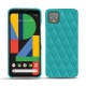 Google Pixel 4 leather cover - Bleu fluo - Couture