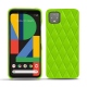 Funda de piel Google Pixel 4 - Vert fluo - Couture