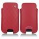 Samsung GT-i9500 Galaxy S IV leather case - Rouge - Couture ( Nappa - Pantone 199C ) 