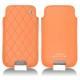 Housse cuir Samsung GT-i9500 Galaxy S IV - Orange - Couture ( Nappa - Pantone 1495U ) 