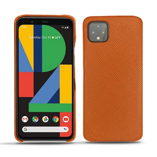 Funda de piel Google Pixel 4Orange vibrant ( Pantone #e36b39 ) 