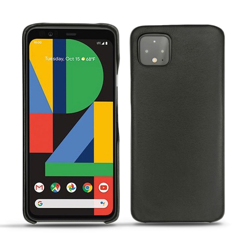 Google Pixel 4 XL leather cover - Noir ( Nappa - Black ) 