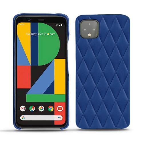 Custodia in pelle Google Pixel 4 XLBleu océan - Couture ( Nappa - Pantone #15458a) 