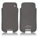 Samsung GT-i9500 Galaxy S IV leather case - Anthracite - Couture ( Pantone 424C ) 
