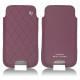 Samsung GT-i9500 Galaxy S IV leather case - Lie de vin - Couture ( Pantone 5115C ) 