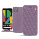 Housse cuir Google Pixel 4 - Lilas - Couture ( Nappa - Pantone 2645U ) 