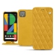 Google Pixel 4 leather case - Jaune soulèu - Couture