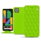 Funda de piel Google Pixel 4 - Vert fluo - Couture