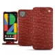 Google Pixel 4 leather case - Autruche ciliegia