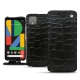 Housse cuir Google Pixel 4 - Crocodile nero