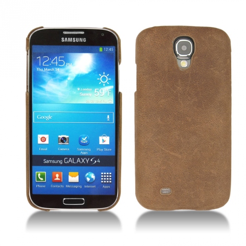 Custodia in pelle Samsung GT-i9500 Galaxy S IVSable vintage ( Pantone #9b7340 ) 