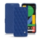 Google Pixel 4 leather case - Bleu océan - Couture ( Nappa - Pantone 293C ) 