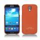 Housse cuir Samsung GT-i9500 Galaxy S IV - Papaye ( Pantone 180C ) 