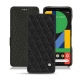 Google Pixel 4 leather case - Ebène - Couture ( Sleek P C12 - Black ) 