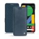 Housse cuir Google Pixel 4 - Jean vintage ( Roughtcut - Pantone 285U  ) 