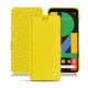 Google Pixel 4 leather case - Jaune fluo