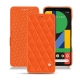 Google Pixel 4 leather case - Orange fluo - Couture