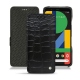 Google Pixel 4 leather case - Crocodile nero