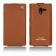 Custodia in pelle Sony Xperia ZL  - Marron ( Nappa - Pantone 1615C ) 