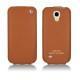 レザーケース Samsung GT-i9190 Galaxy S4 mini  - Marron ( Nappa - Pantone 1615C ) 