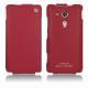 Capa em pele Sony Xperia SP  - Rouge ( Nappa - Pantone 199C ) 