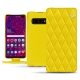 Samsung Galaxy S10 5G leather case - Jaune fluo - Couture