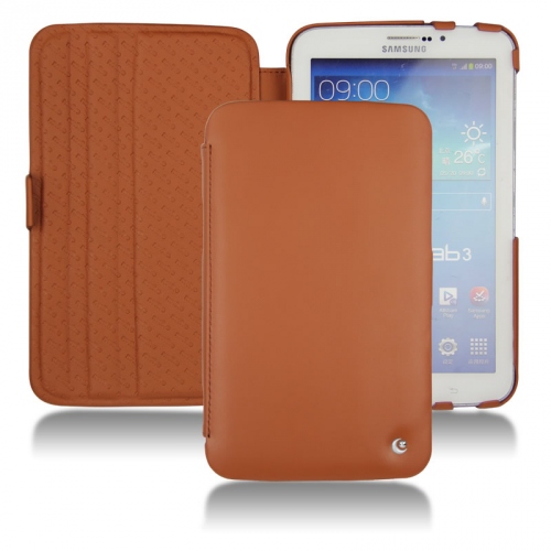 가죽 커버 Samsung GT-P3200 Galaxy Tab 3 7.0 Marron ( Nappa - Pantone #8B4720 ) 