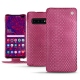 Lederschutzhülle Samsung Galaxy S10 5G - Serpent ciclamino