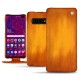 Housse cuir Samsung Galaxy S10 5G - Orange Patine