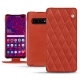 Housse cuir Samsung Galaxy S10 5G - Arange clouquié - Couture