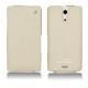 Lederschutzhülle Sony Xperia ZR  - Beige ( Nappa - Pantone 7502C ) 