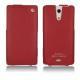 Lederschutzhülle Sony Xperia ZR  - Rouge ( Nappa - Pantone 199C ) 