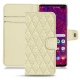 Samsung Galaxy S10 5G leather case - Ivoire - Couture ( Sleek P C12 - White ) 