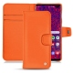 Samsung Galaxy S10 5G leather case - Orange fluo