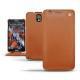 Custodia in pelle Samsung SM-N9000 Galaxy Note 3  - Marron ( Nappa - Pantone 1615C ) 