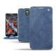 Custodia in pelle Samsung SM-N9000 Galaxy Note 3  - Jean vintage ( Roughtcut - Pantone 285U  ) 