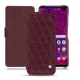 Custodia in pelle Samsung Galaxy S10 5G - Lie de vin - Couture ( Pantone 5115C ) 