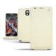 Custodia in pelle Samsung SM-N9000 Galaxy Note 3  - Ivoire ( Sleek P C12 - White ) 