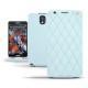 Custodia in pelle Samsung SM-N9000 Galaxy Note 3  - Bleu clair - Couture ( Nappa - Pantone 277C ) 