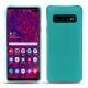 Samsung Galaxy S10 5G leather cover - Bleu fluo
