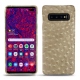 Coque cuir Samsung Galaxy S10 5G - Autruche desert