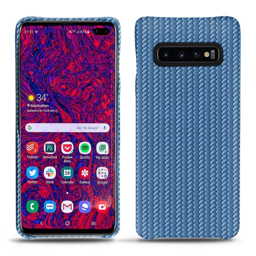 Capa em pele Samsung Galaxy S10 5GAbaca ishia ( Pantone #395775 ) 